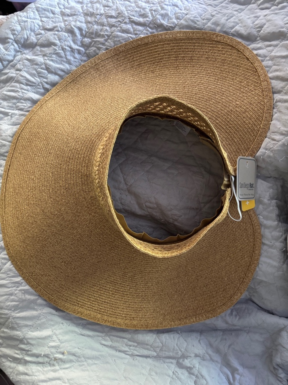 San Diego Hat Company Straw Visor UPF 50 Sun Block - Picture 2 of 11